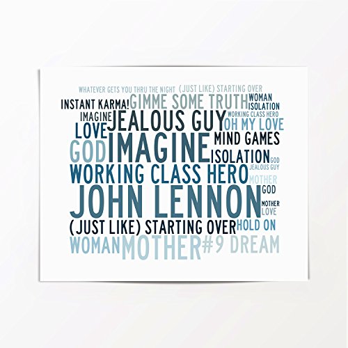 John Lennon Poster Affiche d’art – Edition signée et numérotée limitée Typographie Non encadré 20 x 25 cm la Musique… - Les Beatles, Paul McCartney, John Lennon, RIngo Starr, George Harrison John Lennon Poster Affiche d'art - Edition signée et numérotée limitée Typographie Non encadré 20 x 25 cm la Musique… – Image 3