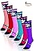 Basico -Valentine's Day Gift - Soft Warm Microfiber Fuzzy Winter Socks Crew 6 Pairs (Long- Snow Flakes)