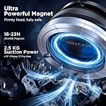 Miracase for Magsafe Car Mount, Upgraded Metal Dual-Hook Design, [20xN55 Magnets] Magnetic Phone Holder Car Vent, Compatible with iPhone 17 Pro Max, Air, 16, 15, 14, 13, and Magnetic case