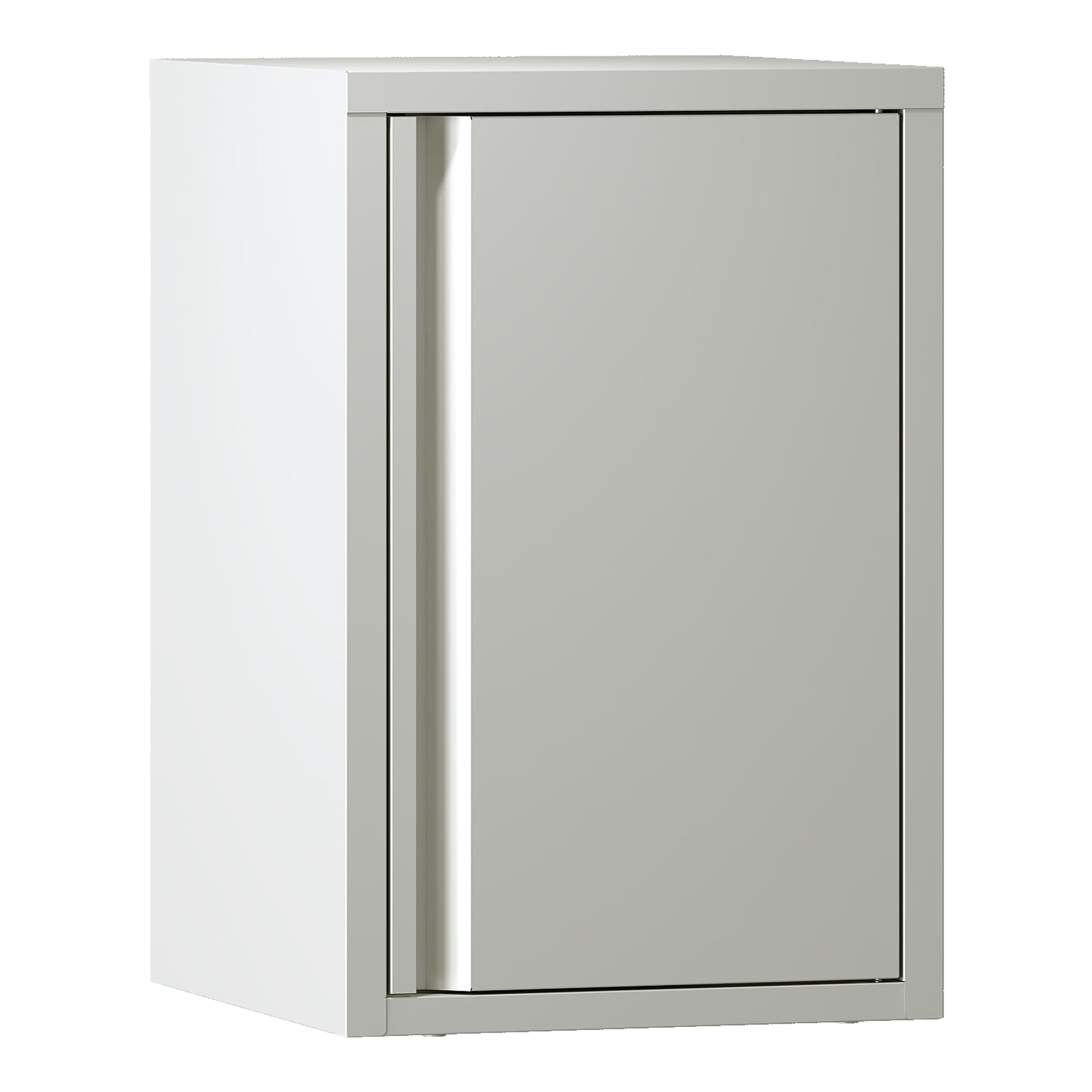 [en.casa] Armario de Pared Burlöv Archivador Mural con 1 Estantes Regulable en Altura Mueble de Oficina con 1 Puerta Acero 50 x 33 x 35 cm - Blanco