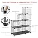 TomCare 9-Cube Metal Wire Storage Cubes Shelves, Hollow Out, Black, Stackable Storage Bins, DIY Storage Grids, Bookshelf Bookcase for Home Office, 11.8