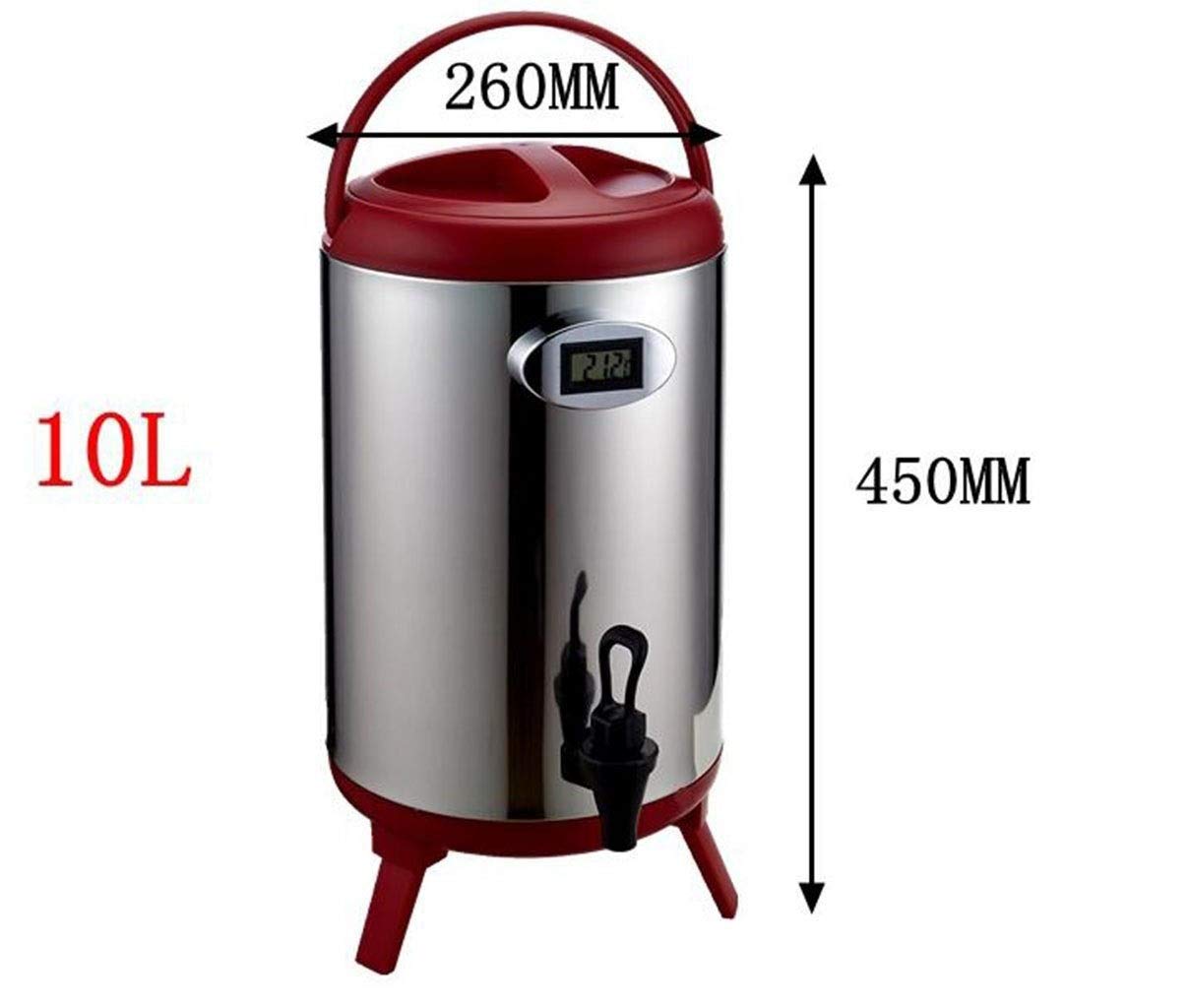 Caldera de Aislamiento Barril Catering Agua Caliente té Cilindro con Pantalla de Temperatura Conveniente for Tea Shop Cocina Que Cocina Reunión de la Familia 8L / 10L / 12L