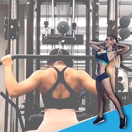 EBWLI LAT Bar Cable Machine Attachment, Triceps Press Down Cable Attachment, Heavy Duty Steel with Rubber Handle for Rowing Machine, Weight Lifting Accessories - Thumbnail 6