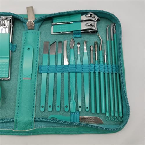 Coupe-ongles manucure avec ensemble vert de réparation pour soin des ongles - 4
