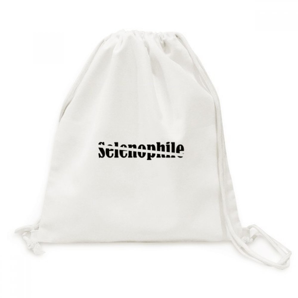 Toile Drawstring Backpack Selenophile résistant avec bretelles ajustables