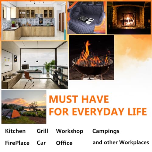 Image of SAFECASTLE Emergency Fire Blanket 59 inchx59 inch Large Size, 2 Pack Fire Retardant Blanket with Fireproof Tabs for Home, Warehouse, Outdoor, Office, Car and Camping Fire Protection Survival Safety