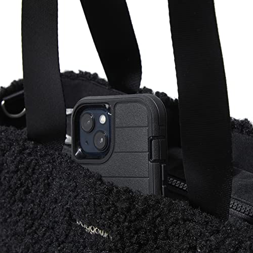 Baggallini Womens Carryall Daily Tote Handbags, Black Faux Shearling, One Size Us #TOP5