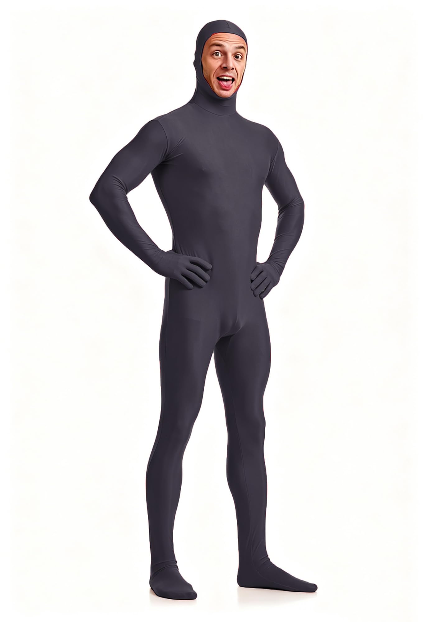 VSVO Spandex Open Face Full Bodysuit Zentai Suit for Adults and Kids