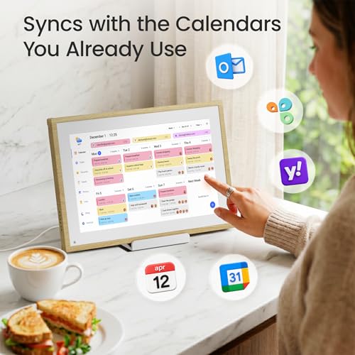 Image of Dragon Touch 10.1 inch Digital Calendar Chore Chart - Digital Picture Frame, Smart Family Planner, Hearth Display Desk Digital Calendar Best Gift for Women, Mom,Christmas, Wedding