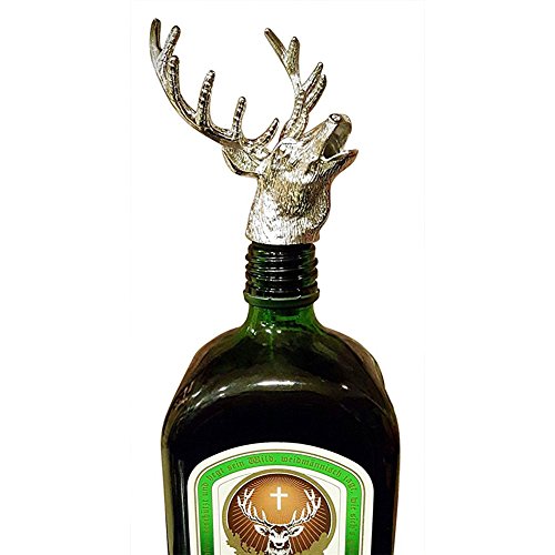 Freemaster Wine Pourer Wine Aerators Stainless Deer Stag Head Wine Pourer Stags Head Bottle Pourer Unique Gift Ideas Bar Accessories Birthday And Wedding Christmas Gifts (Silver White) #TOP3