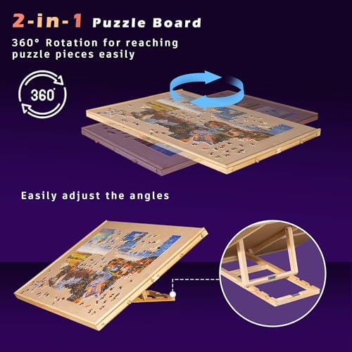 MOZOOSON Planche puzzle 1500 pièces - Pliable, accessoires déplaçables et rangés, 95 x 65 cm (8 plateaux de tri) | Feutre, Avec 8 Trieur, Accessoires de Jigsaw à Déplacer et à Ranger MOZOOSON Planche puzzle 1500 pièces - Pliable, accessoires déplaçables et rangés, 95 x 65 cm (8 plateaux de tri) | Feutre, Avec 8 Trieur, Accessoires de Jigsaw à Déplacer et à Ranger