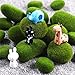 TecUnite 20 Pieces Artificial Moss Rocks Decorative Faux Green Moss Covered Stones (3 Size)