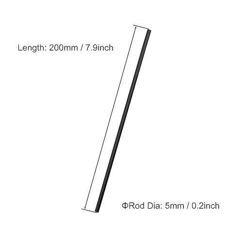 Miniatura 2 de Varillas de fibra de carbono de 0.197 in x 7.874 in barra redonda mate sólida para manualidades de bricolaje RC modelo de avión de coche 10 unids