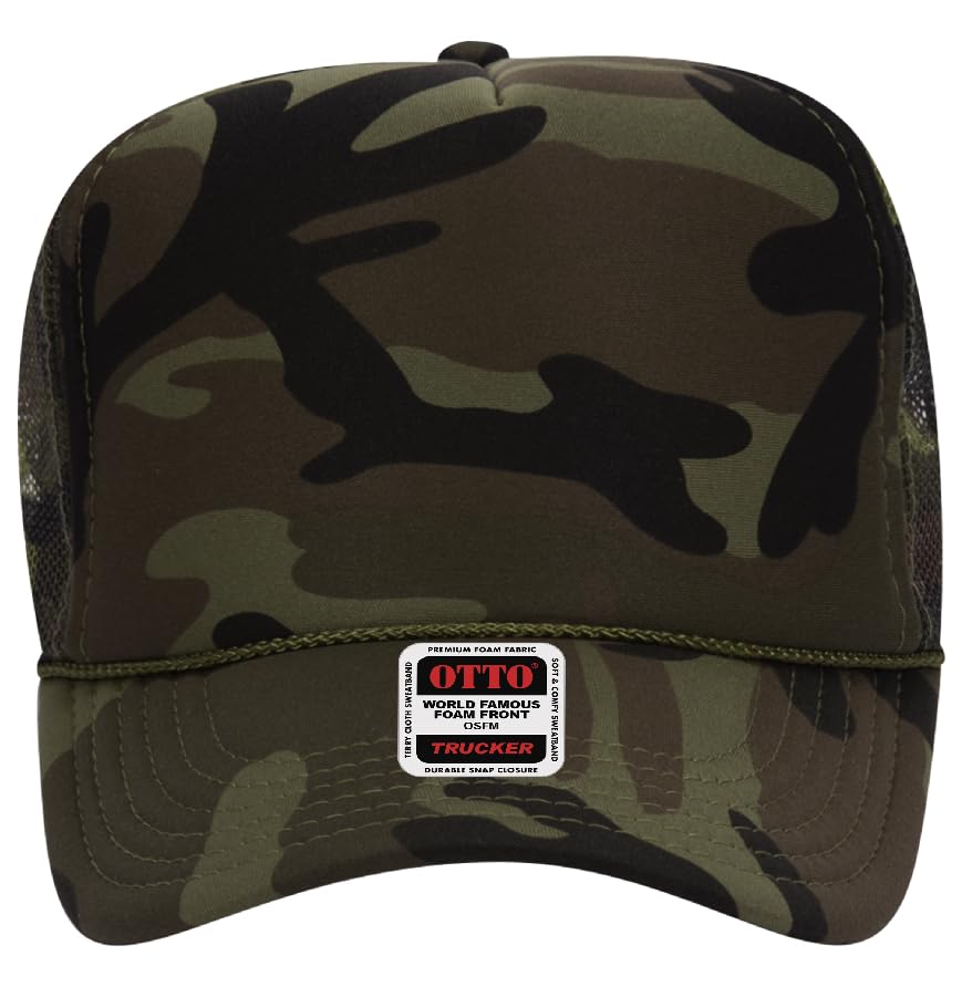 Image of Otto Cap 5-Panel High Crown Mesh Back Trucker Hat