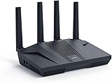 GL.iNet GL-MT6000 (Flint 2) WiFi 6 High Speed Gaming Routers for Wireless Internet, 2 x 2.5G Ethernet Ports for Fiber Optic Modem, Long Range Computer VPN WiFi Router, Home & Business