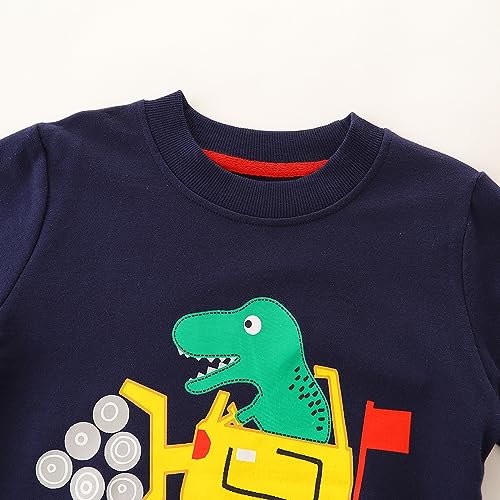 Image of Baby Toddler Boy's Cotton Crewneck Sweatshirt Christmas Clothing 1-7Y