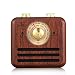 Produktbild LIANGMENGJIN Retro Holz Mini Bluetooth Lautsprecher Radio Antenne Portable Receiver Dab Radio, 96 X 96 X 50 Mm