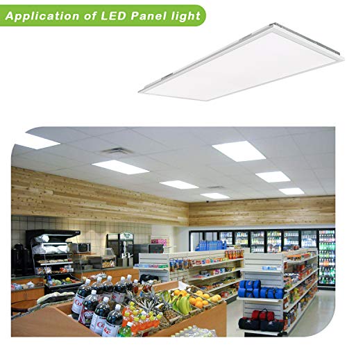 WEIZE (12 Pack 2x4 FT LED Flat Panel Troffer Light, 30/40/50W 5000K Back-Lit Drop Ceiling Light, 0-10V Dimmable, 5500lm Lay in Fixture for Office, 3-Lamp F32T8 Fixture Replacement