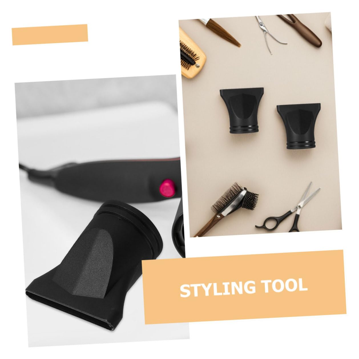 Mobestech 15pcs Hair Dryer Concentrator Nozzle Attachments Plastic Flat Narrow Styling Tips Universal Blow Dryer Replacement for Home and Salon Hairdressing