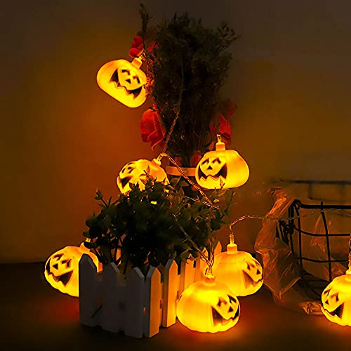 Guirlande citrouille imperméable 3 mètres éclairage extérieur Halloween