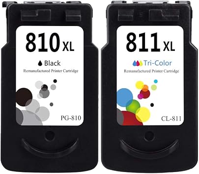 LEBOK for Canon PG-810 CL-811 PG810 CL811 XL Ink Cartridge Refill Remanufactured PG 810 CL 811 Ink Cartridges Replacement for Canon Pixma IP2770 IP2772 MP245 MP258 MP268 MP276 MX416 Printer
