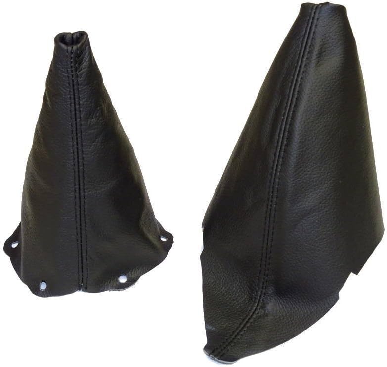 Ltd for Mini Cooper R50 R53 S-One 2001-2006 Manual Shift & E Brake Boot Black Italian Leather