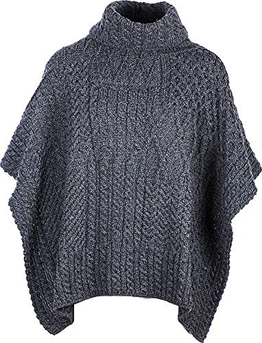 Carraig Donn 100% Irish Merino Wool Patchwork Aran Cowl Cape.4