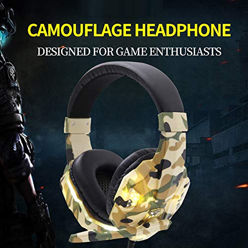 Andoer SY830MV Gaming Headset 3,5 mm com fio sobre a orelha Fone de ouvido com cancelamento de ruído