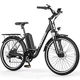 Funhang Electric Bike for Adults, 26' City Cruiser Ebike with 1000W Peak Motor,...
