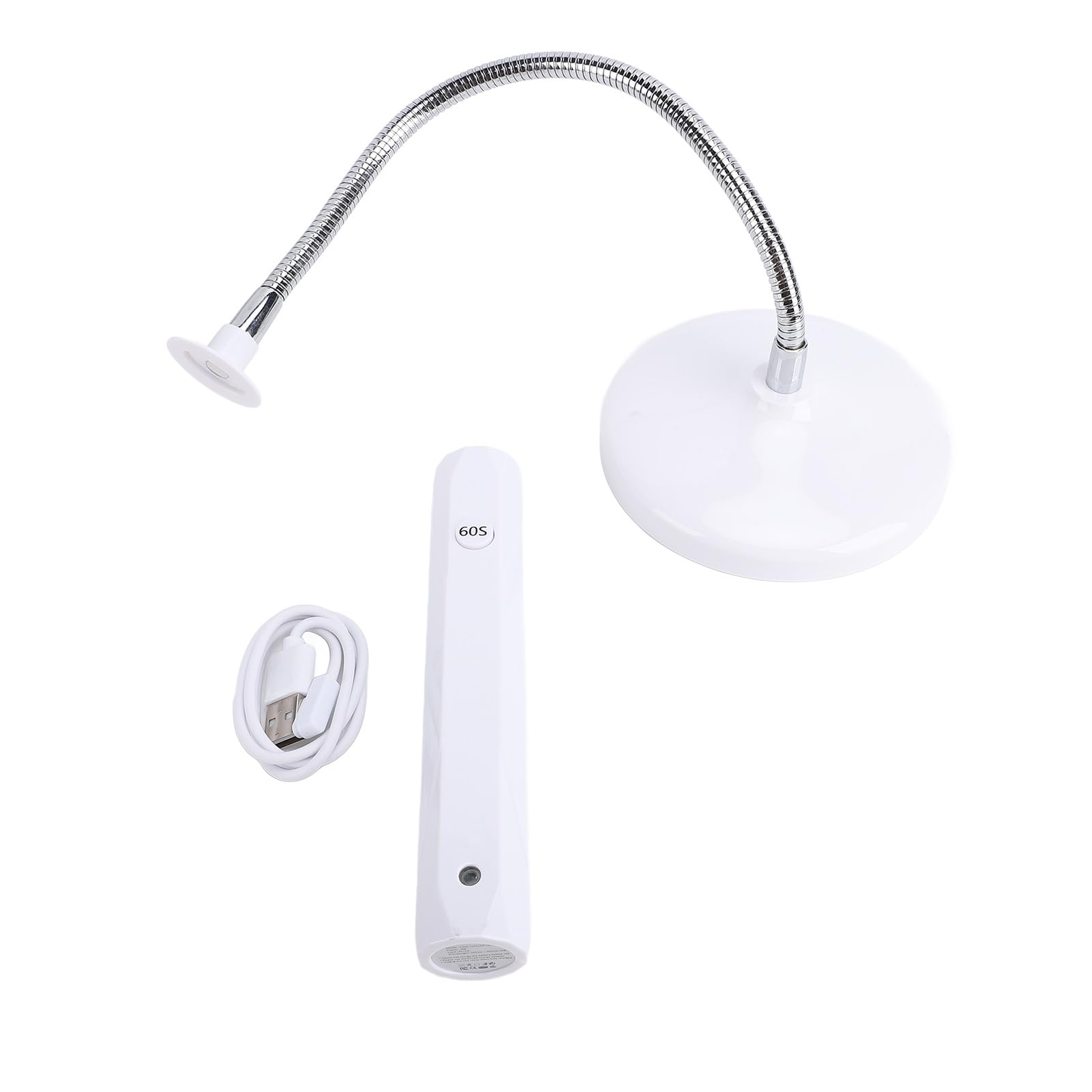 Generic Lampada per Unghie Portatile Flessibile a Collo di Cigno Lampada Polimerizzante per Unghie UV Ricaricabile USB per Principianti e Uso Professionale in ABS