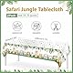 2 Stück Safari Dschungel Tischdecke Geburtstag, 137 x 274cm Einweg Tischdecke Plastik Wasserdicht für Geburtstag Wild One Babyparty Deko Junge Picknick Zubehör Grün