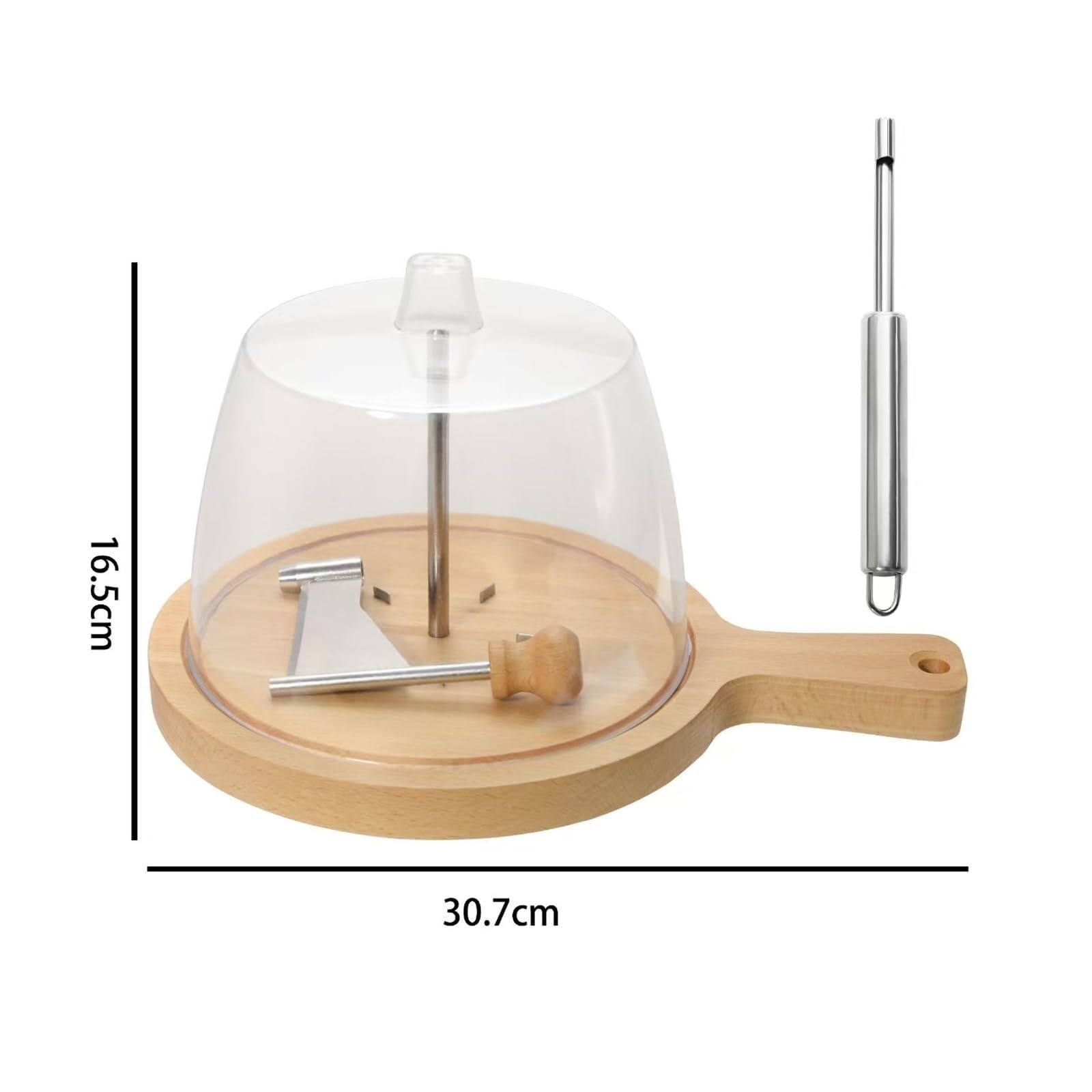 Rueda rizadora de queso, afeitadora de grosor ajustable con hoja de acero inoxidable para uso doméstico y restaurante, ideal para amantes del queso y gourmets
