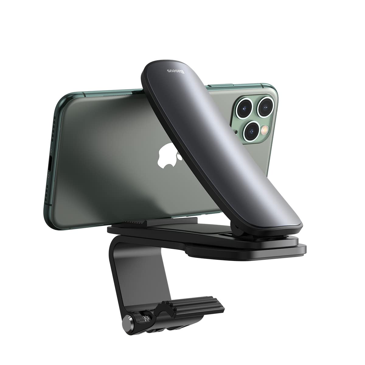 Baseus Car Phone Holder for Centre Console Dashboard, 360° Adjustable Car Phone Mount Compatible with iPhone 15 Pro, Samsung Galaxy S24, Redmi Note 13, Huawei, OnePlus & More – Black