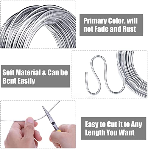 6 Gauge Galvanized Steel Wire - 5mm Heavy Duty Metal Rope for DIY Projects, Floral Arrangements & Fence Repairs - Durable Silver Wire for Strong Fastening