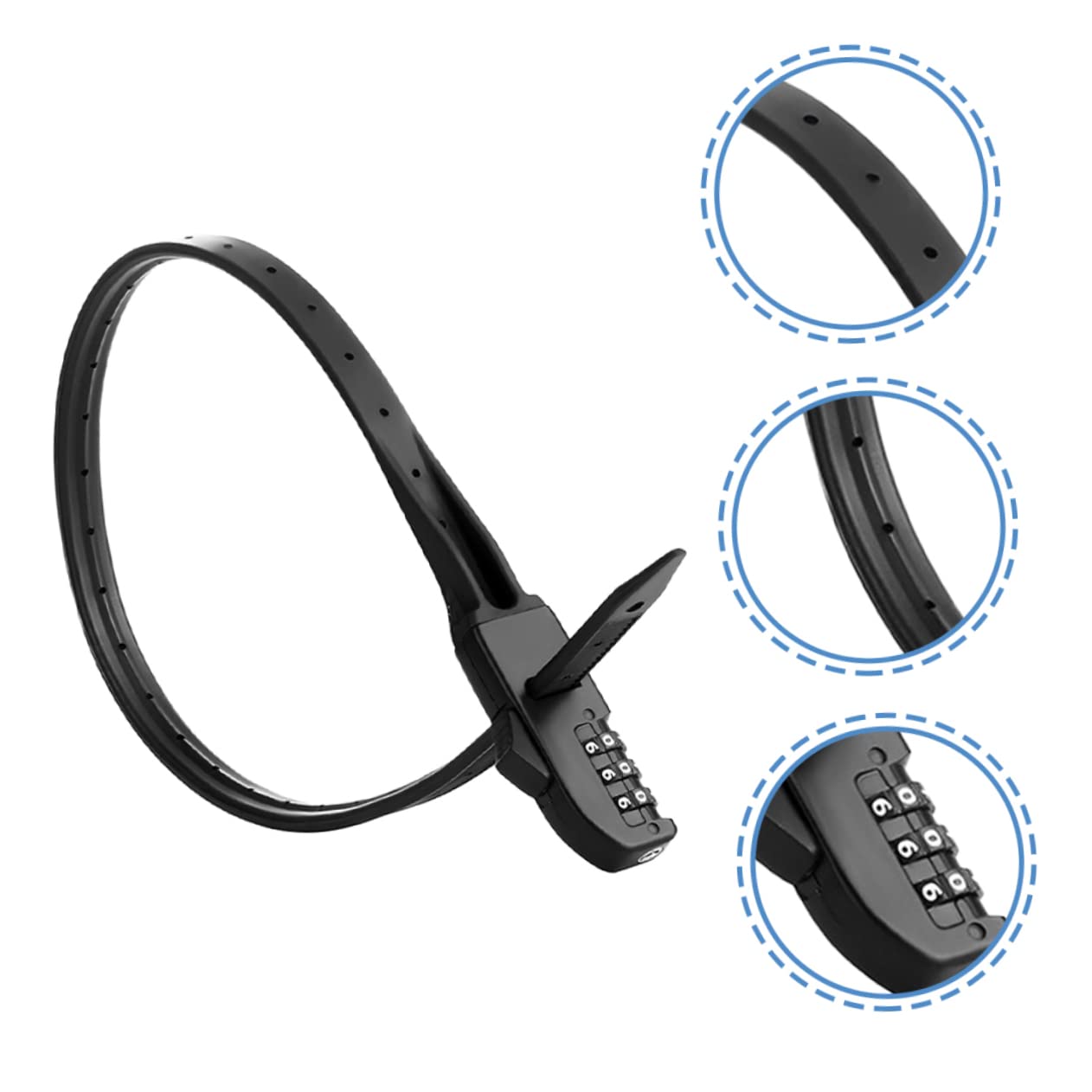 TOYANDONA 3 Pièces Serrure de Vélo Portable Câble Robuste Verrou pour Vélos de Montagne Scooters Protection Vol Utilisation Extérieure