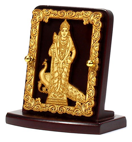 Image of Eknoor Car Dashboard Idol- Super Carving - Lord Swami Kartikeya Ji with Peacock for Car Dashboard and Pooja Ghar
