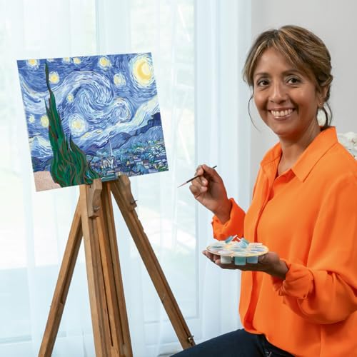 Ravensburger – CreArt Grand Format 30x40 cm – Van Gogh – La Nuit étoilée – Art Collection – Loisir créatif – Peinture par numéros Adulte - Activité détente et créative dès 12 Ans – 23518