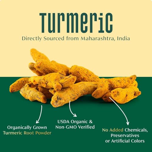 VAHDAM Organic Turmeric Powder 2.47oz, High Curcumin, USDA Organic