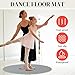 BALAPET Portable Marley Dance Floor, Non-slip Ballet Dance Floor, 3.5MM Thick Round Tap Dance Practice Mat for Home Stage Studios Kids Adults Practice Improve, Gray