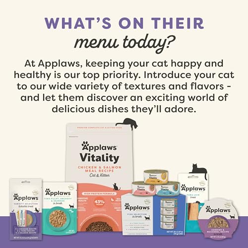 Image of Applaws 6-Flavor Variety in Broth Wet Cat Food 36-Pack 2.47 oz Cans | 100% Natural, High Quality Protein, Limited Ingredient, Grain Free, No Fillers, No Artificial Additives