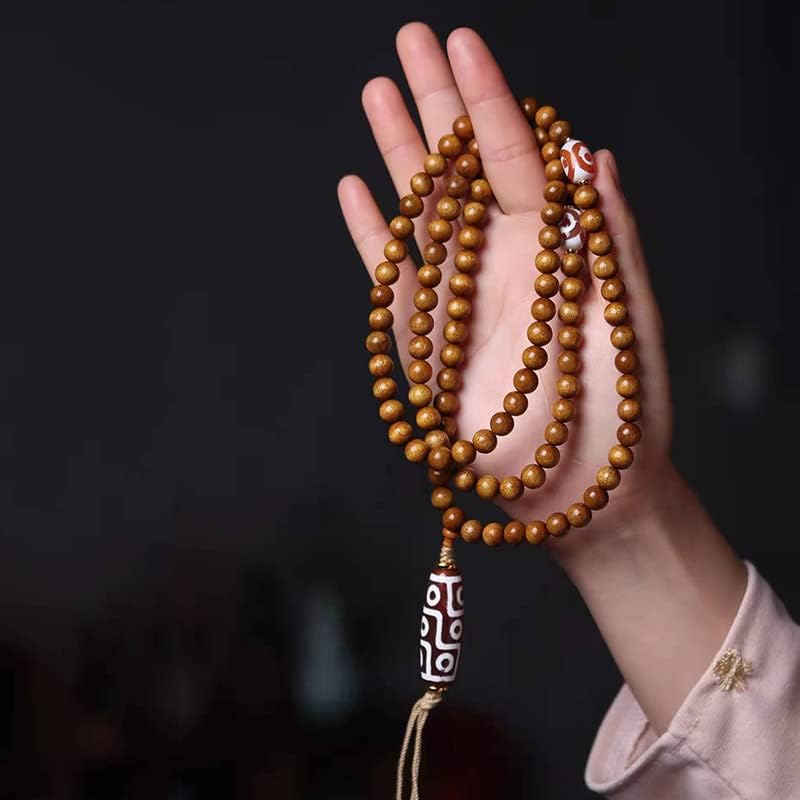 金丝楠DIY九转天珠款手链毛衣链装饰规格0. 8×108颗念珠(金丝楠九转天珠款手链)