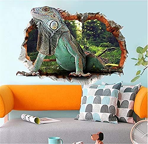 Tifalex Diy 3D Lizard Wall Sticker Removable Mural Art Reptile Wall Decal #TOP4