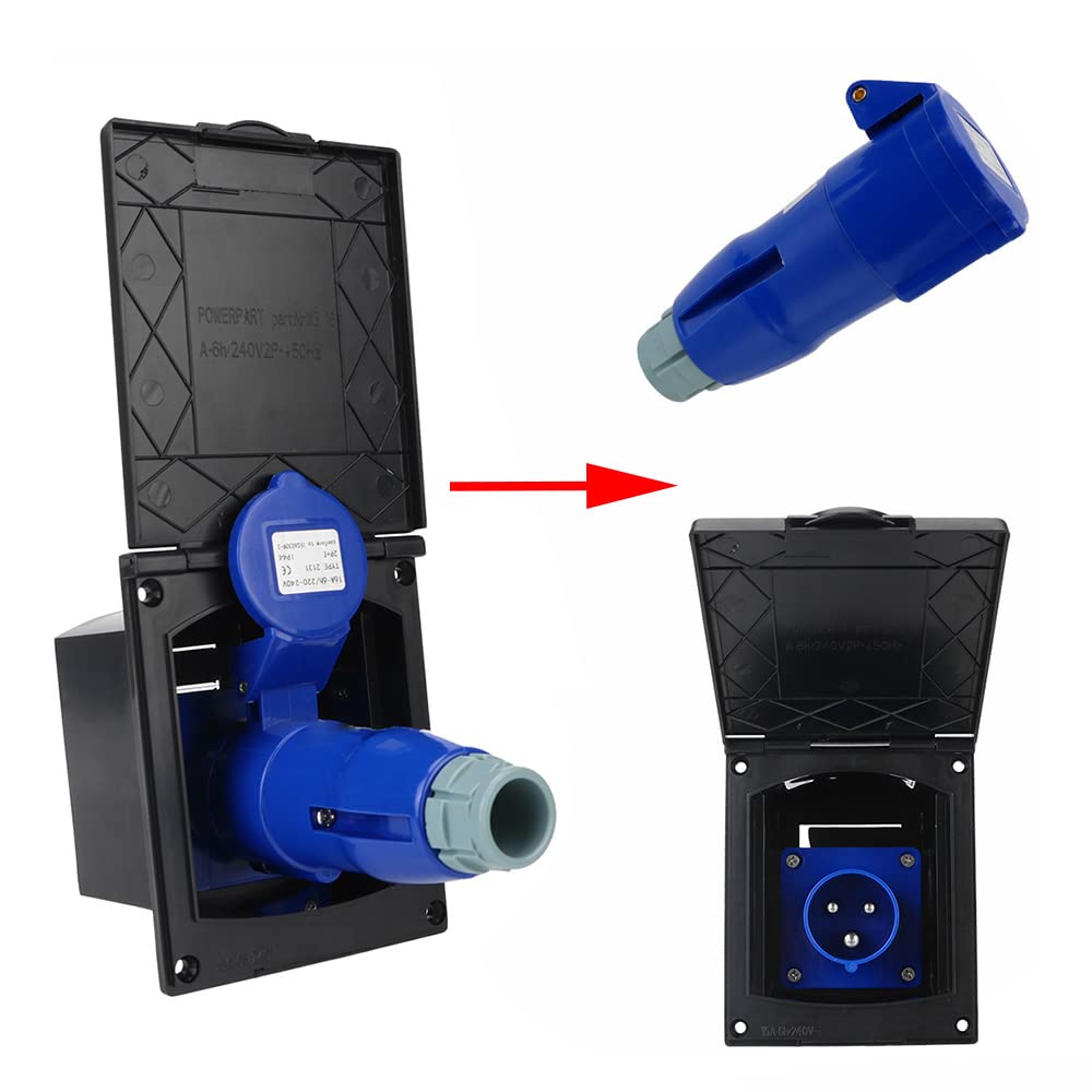 Presa Di Corrente Per Camper 220V-250V - Esterna Impermeabile IP44, 32A, Per Roulotte E Van - Foto 6