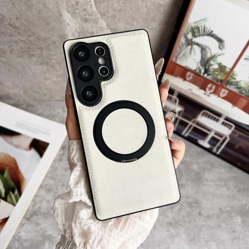 Étui en cuir Galaxy A71 4G blanc évite les chutes avec anneau pliant