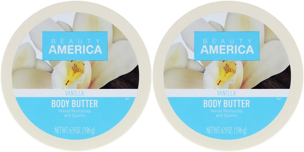 Beauty America Intense Moisturizing Body Butter - Vanilla, 2 pack