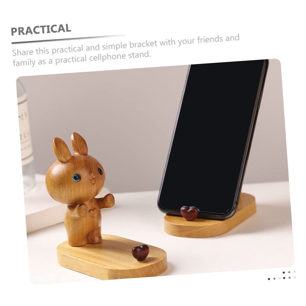 Hemobllo 2pezzi Supporto Per Smartphone Forma Di Coniglio Portatile e Decorativo Supporto Per Telefono Da Tavolo Stabile e Resistente Per Uso Casa e Ufficio