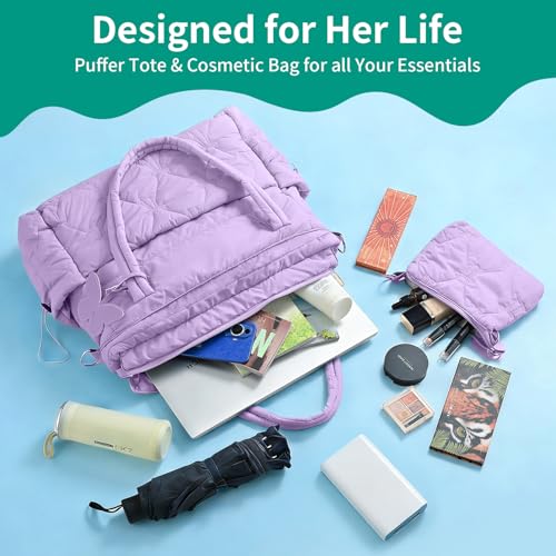 Bolso Tote Acolchado Ligero para Mujer miniatura 6