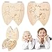 Scatola per Denti da Latte, XiYee 2 PCS scatola per conservare i denti in legno, Scatola per Conservare i denti per bambini e bambine, Realizzata a Mano in Legno Durevole Denti Box