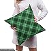 Ambesonne Plaid Fabric by The Yard, Diagonal Tartan Vibrant Green Color Geometrical Design Stripes Checks, Decorative Fabric for Upholstery and Home Accents, 1 Yard, White Black
