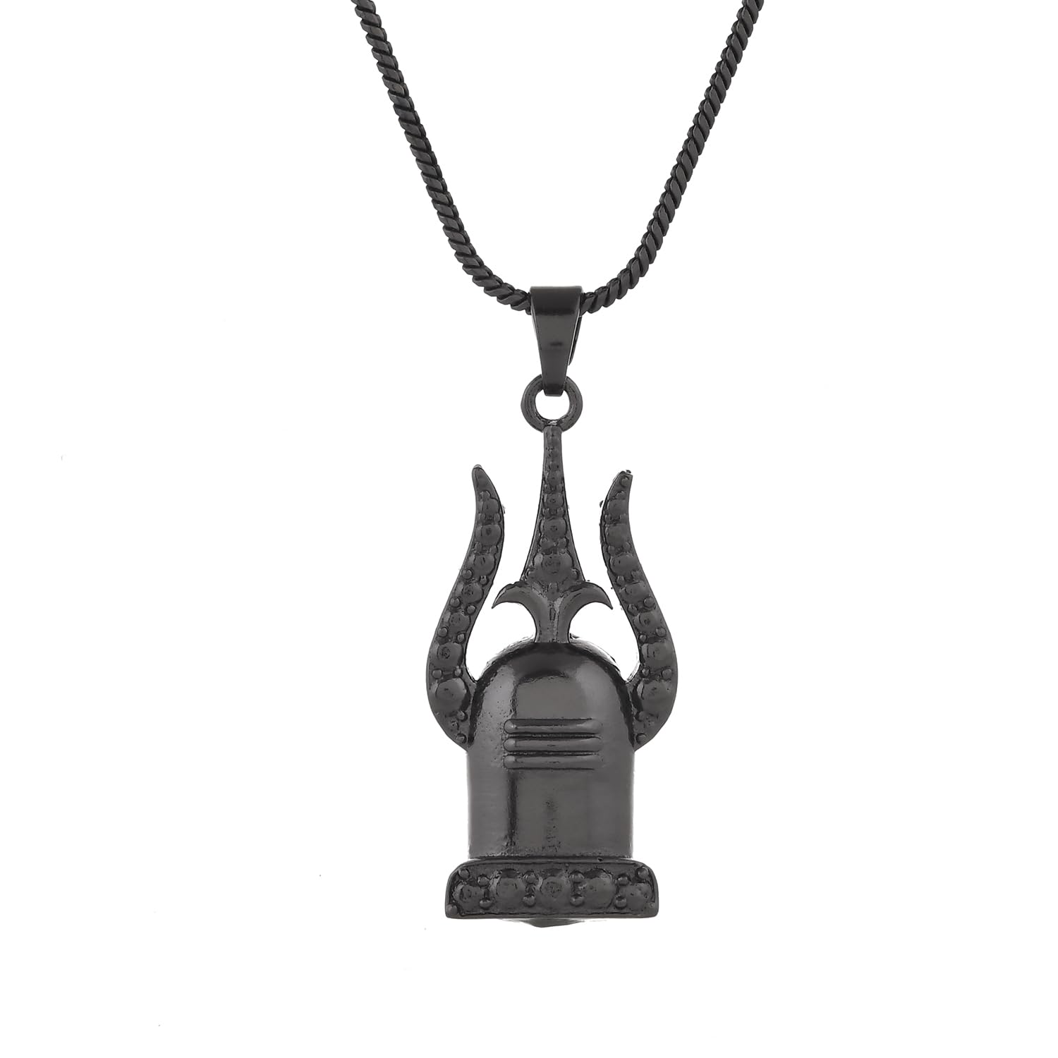 Eclipse Divine Trishul Shivling Black Mens Pendant|Black Pendant For Men|Gift For Men|Classic|Trendy|Anniversary Gift For Husband|Birthday Gift| Everyday Wear-image-30
